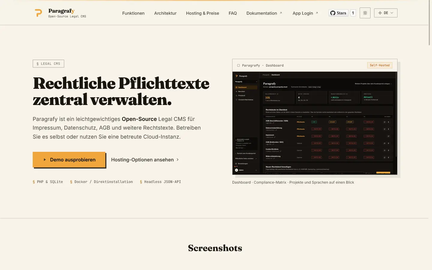 WordPress Projekt Screenshot